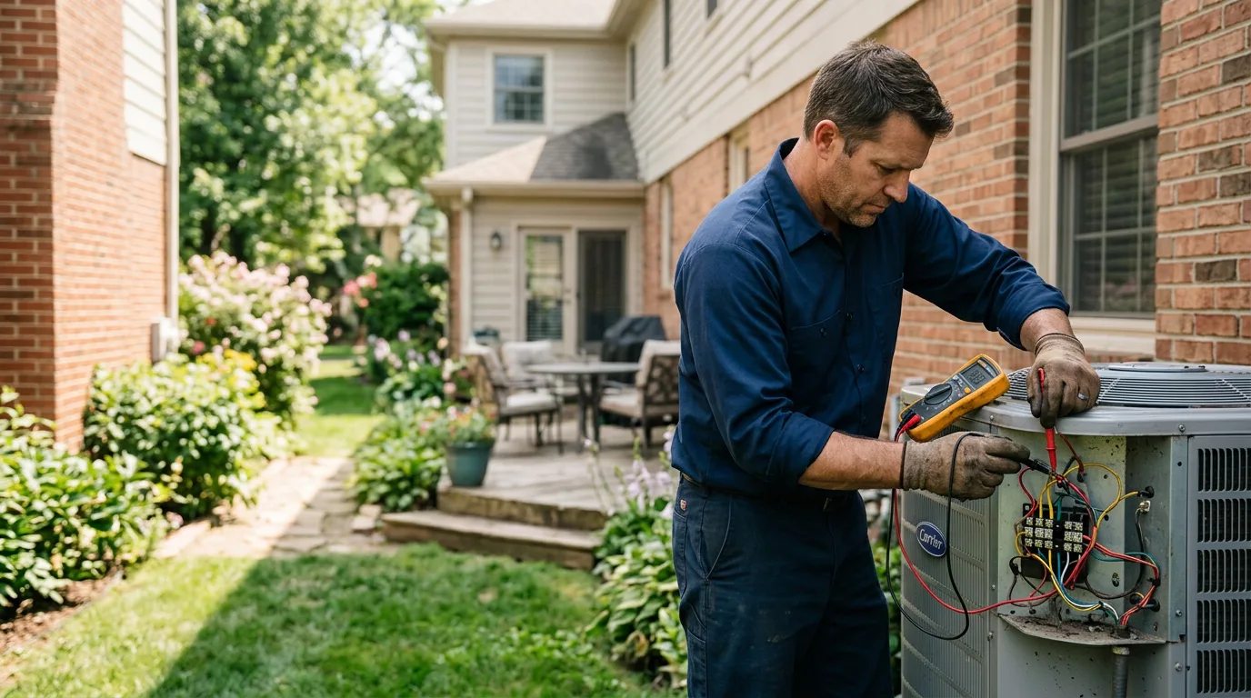 HVAC technician working near Taylors Falls, MN
